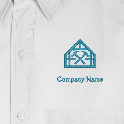 Design Preview for Design Gallery: House Constructions And Repairs  Men's Embroidered Dress Shirts, Men's White