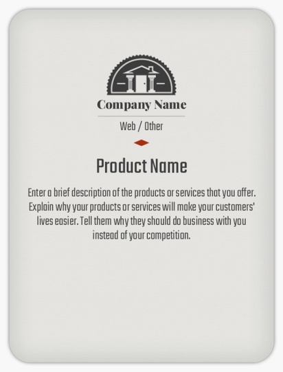 Design Preview for Design Gallery: Appraisal & Investments Product Labels on Sheets, Rounded Rectangle 10 x 7.5 cm