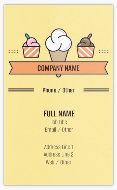 Design Preview for Design Gallery: Food & Ice Cream Trucks Classic Visiting Cards