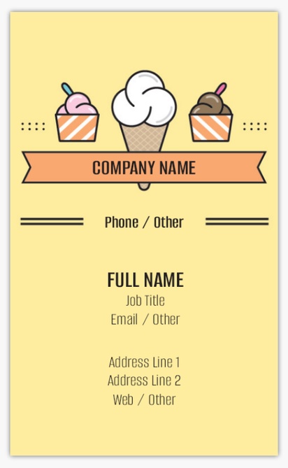 Design Preview for Design Gallery: Food & Beverage Standard Business Cards, Standard (91 x 55 mm)