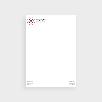 Design Preview for Design Gallery: Animals Letterheads