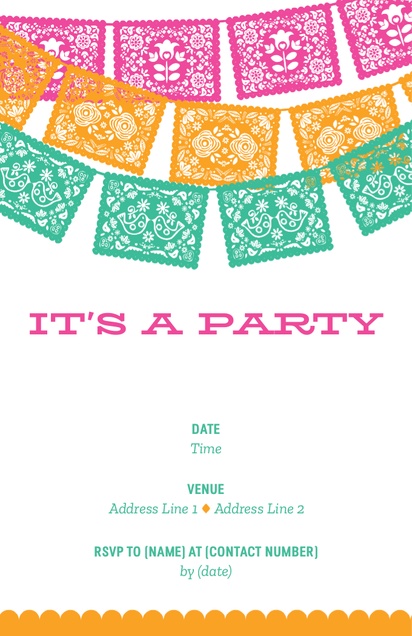 Design Preview for Design Gallery: Theme Party Invitations and Announcements, Flat 11.7 x 18.2 cm