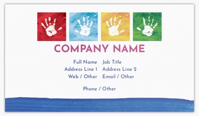 Design Preview for Design Gallery: Elementary Schools Standard Visiting Cards