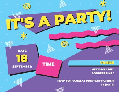 Design Preview for Design Gallery: Theme Party Invitations and Announcements, Flat 10.7 x 13.9 cm