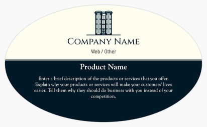 Design Preview for Design Gallery: Property & Estate Agents Product & Packaging Labels, Oval  12.7 x  7.6 cm 