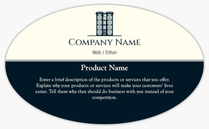 Design Preview for Templates for Property & Estate Agents Product Labels , 12.7 x  7.6 cm Oval