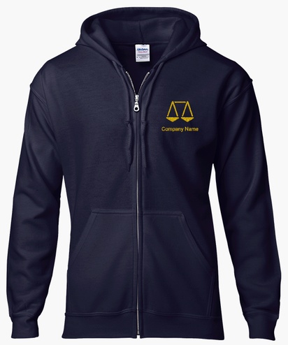 Design Preview for Templates for Law, Public Safety & Politics Zip Up Hoodies 