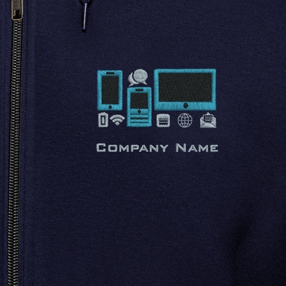 Design Preview for Design Gallery: Information & Technology Hoodies, Navy Blue