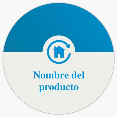 Vista previa del diseño de Galería de diseños de etiquetas para productos en hoja para sector inmobiliario, Circular 3,8 x 3,8 cm