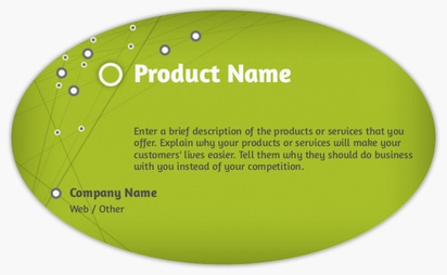 Design Preview for Design Gallery: Public Relations Product Labels on Sheets, Oval 12.7 x 7.6 cm