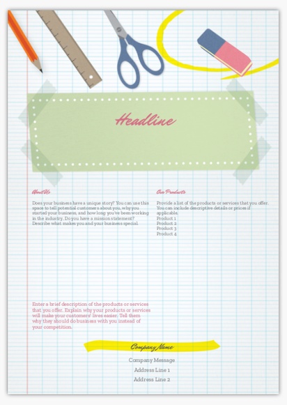 Design Preview for Templates for Education & Child Care Flyers and Pamphlets ,  No fold A4