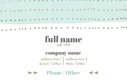 Design Preview for Design Gallery: Crafts Natural Uncoated Business Cards