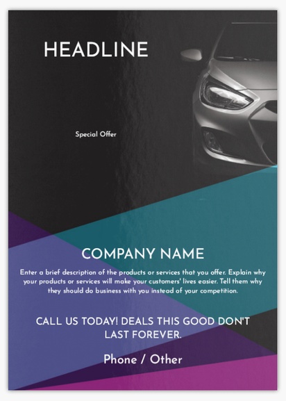 Design Preview for Design Gallery: Driving Schools Flyers & Leaflets,  No Fold/Flyer A6 (105 x 148 mm)