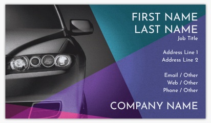 A car insurance auto shop purple black design