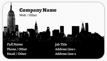 Design Preview for Design Gallery: Urban Planning Business Card Stickers, Small