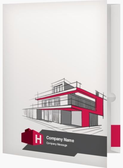 A architecture estate agent gray red design