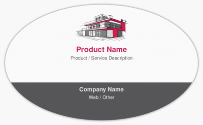 Design Preview for Design Gallery: Estate Development Product Labels on Sheets, Oval 12.7 x 7.6 cm