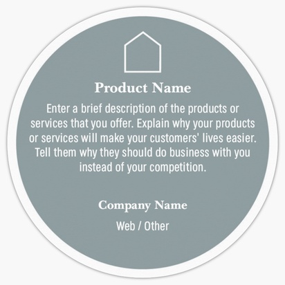 Design Preview for Design Gallery: Interior Design Product Labels on Sheets, Circle 7.6 x 7.6 cm