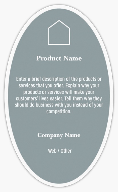 Design Preview for Design Gallery: Architecture  Product Labels on Sheets, Oval 12.7 x 7.6 cm