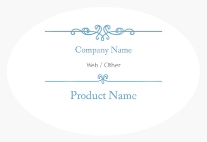 Design Preview for Design Gallery: Conservative Product Labels on Sheets, Oval 7.6 x 5.1 cm