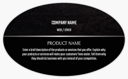 Design Preview for Design Gallery: Product Labels, 12.7 x  7.6 cm Oval