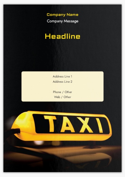 Design Preview for Design Gallery: Taxi Service Flyers & Leaflets,  No Fold/Flyer A3 (297 x 420 mm)