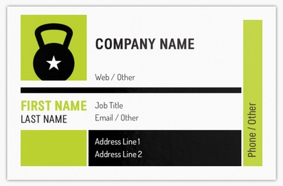Design Preview for Design Gallery: Fitness Classes Metallic Business Cards