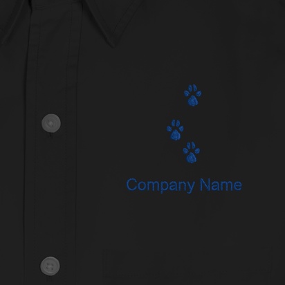 Design Preview for Design Gallery: Animals & Pet Care Men's Embroidered Dress Shirts, Men's Black
