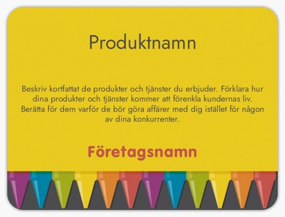 Förhandsgranskning av design för Designgalleri: Barnomsorg och tidig utbildning Produktetiketter på ark, Rundad rektangel 10 x 7,5 cm