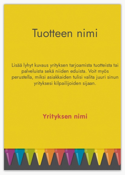 Mallin esikatselu Mallivalikoima: Koulut Rullatarrat, Suorakulmio 10,5 x 7,4 cm Valkoinen paperi