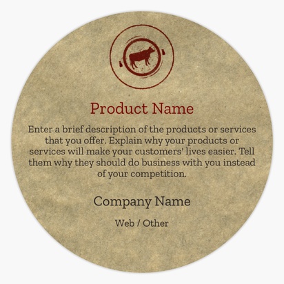 Design Preview for Design Gallery: Animals Product & Packaging Labels, Circle 1.5"  7.6 x 7.6 cm 