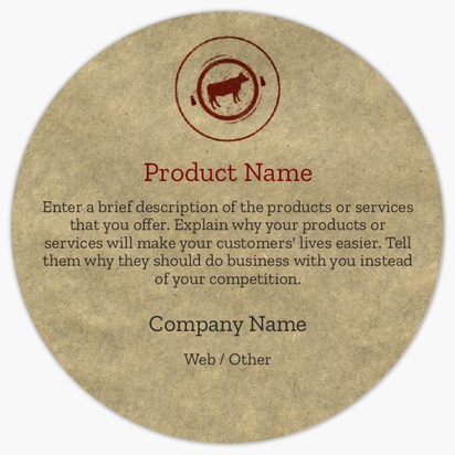 Design Preview for Design Gallery: Agriculture & Farming Product Labels, 7.6 x 7.6 cm Circle