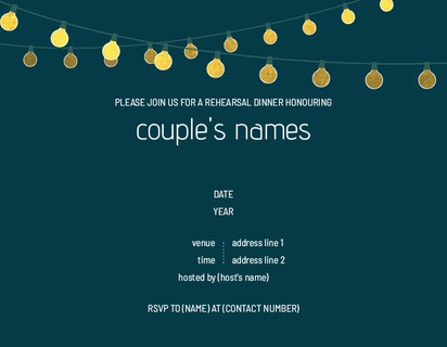 Design Preview for Design Gallery: Rehearsal Dinner Invitations and Announcements, Flat 10.7 x 13.9 cm
