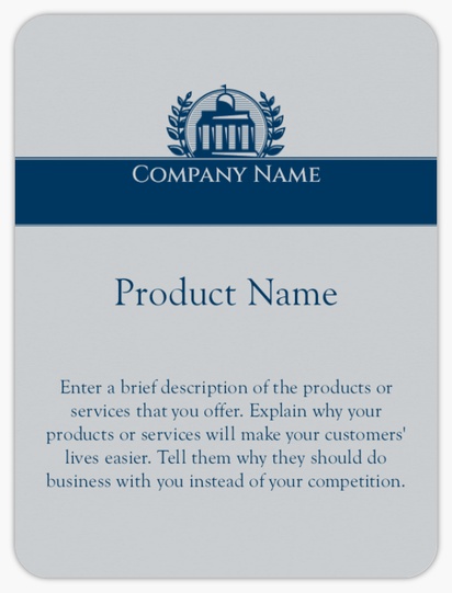 Design Preview for Design Gallery: Legal Product Labels on Sheets, Rounded Rectangle 10 x 7.5 cm