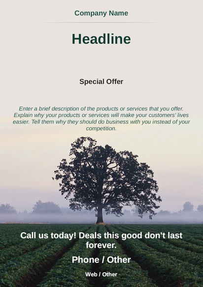 Design Preview for Design Gallery: Agriculture & Farming Flyers & Leaflets,  No Fold/Flyer A5 (148 x 210 mm)