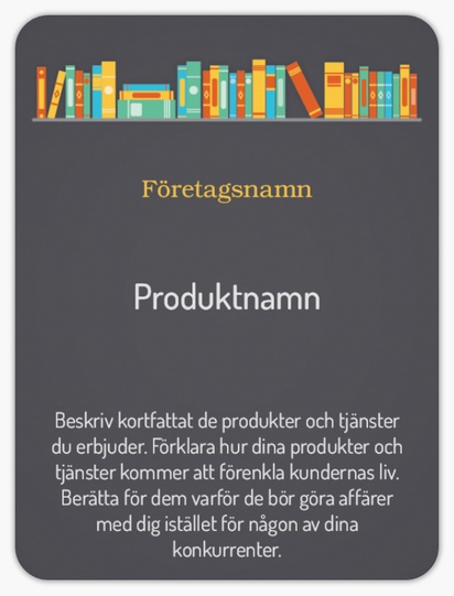 Förhandsgranskning av design för Designgalleri: Tidningar & böcker Produktetiketter på ark, Rundad rektangel 10 x 7,5 cm
