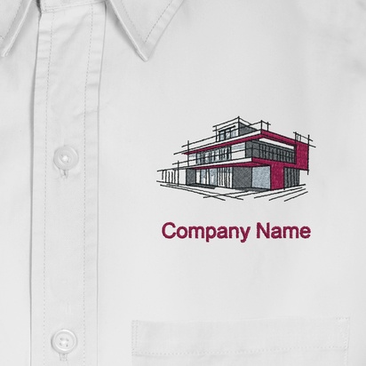 Design Preview for Design Gallery: House Constructions And Repairs  Men's Embroidered Dress Shirts, Men's White