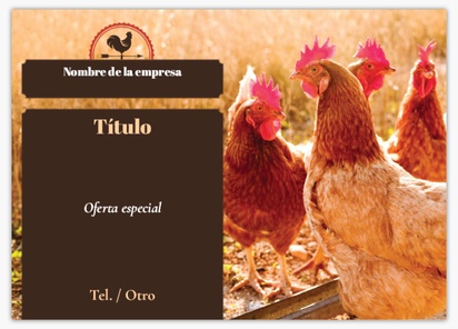Un agricultor granja avícola diseño marrón naranja para Animales