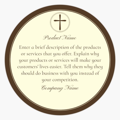 Design Preview for Design Gallery: Religious & Spiritual Product & Packaging Labels, Circle 1.5"  7.6 x 7.6 cm 