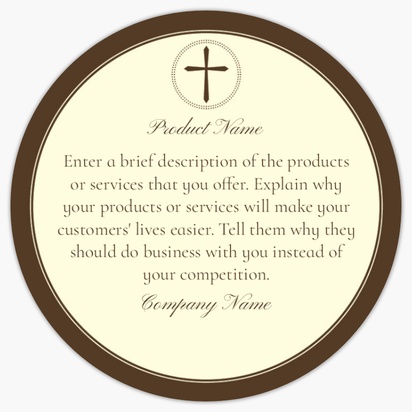 Design Preview for Design Gallery: Religious & Spiritual Product Labels, 7.6 x 7.6 cm Circle