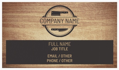 Design Preview for Design Gallery: Butcher Shops Natural Textured Business Cards