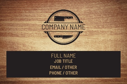 Design Preview for Design Gallery: Butcher Shops Natural Uncoated Business Cards