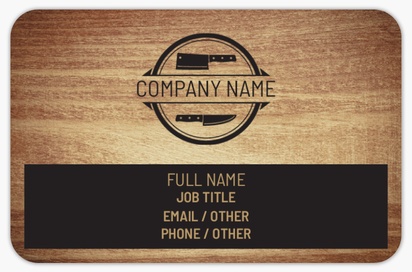 Design Preview for Design Gallery: Food Catering Rounded Corner Business Cards, Rounded Standard (85 x 55 mm)