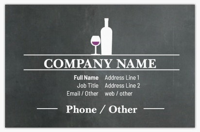 Design Preview for Design Gallery: Beer, Wine & Spirits Metallic Business Cards