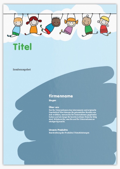 Designvorschau für Designgalerie: Flyer und Falzflyer Bildung & Kinderbetreuung,  Ohne Falz A5 (148 x 210 mm)