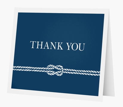 Design Preview for Design Gallery: Nautical Thank You Cards, Folded