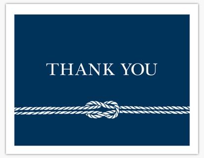 Design Preview for Design Gallery: Nautical Thank You Cards, Folded 13.9 x 10.7 cm