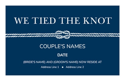 A nautical knot wedding announcement white black design for Occasion