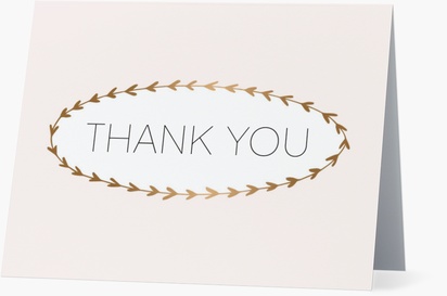 A foil thank you white cream design for Traditional & Classic