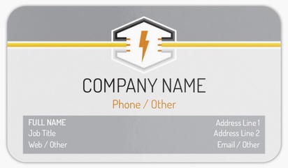 Design Preview for Electricians Rounded Corner Business Cards Templates, Standard (3.5" x 2")